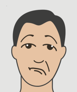 H&auml;ngender Mundwinkel nach einem Schlaganfall